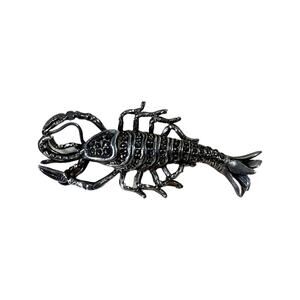 Silver Marcasite Lobster Brooch, Sterling Aquatic Animal Brooch, Crawfish Pin